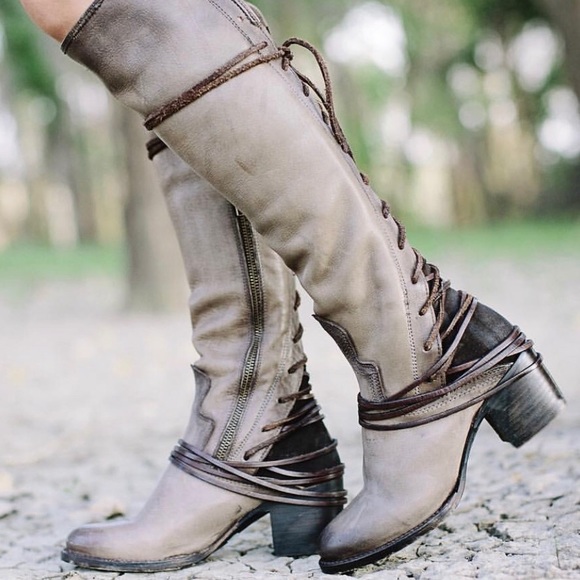 🍃💕Steve Madden Freebird All Leather Coal Boot - Picture 2 of 8